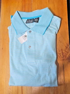 Nuovo con etichetta - Jos. A. Banks - Polo da viaggio a righe bianche e verde acqua collezione - XL - Foto 1 di 3