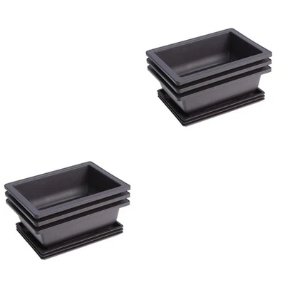  6 PCS Plastic Succulent Pots Rectangular Flower Pots Plant Pots Planter with - Image 1 of 4