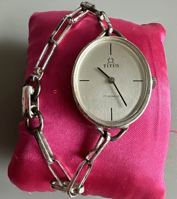 Reloj Solvil Et Titus GENEVE 9156 Suizo 800 Plata Automático 17 Joyas Funciona Foto 1 de 4