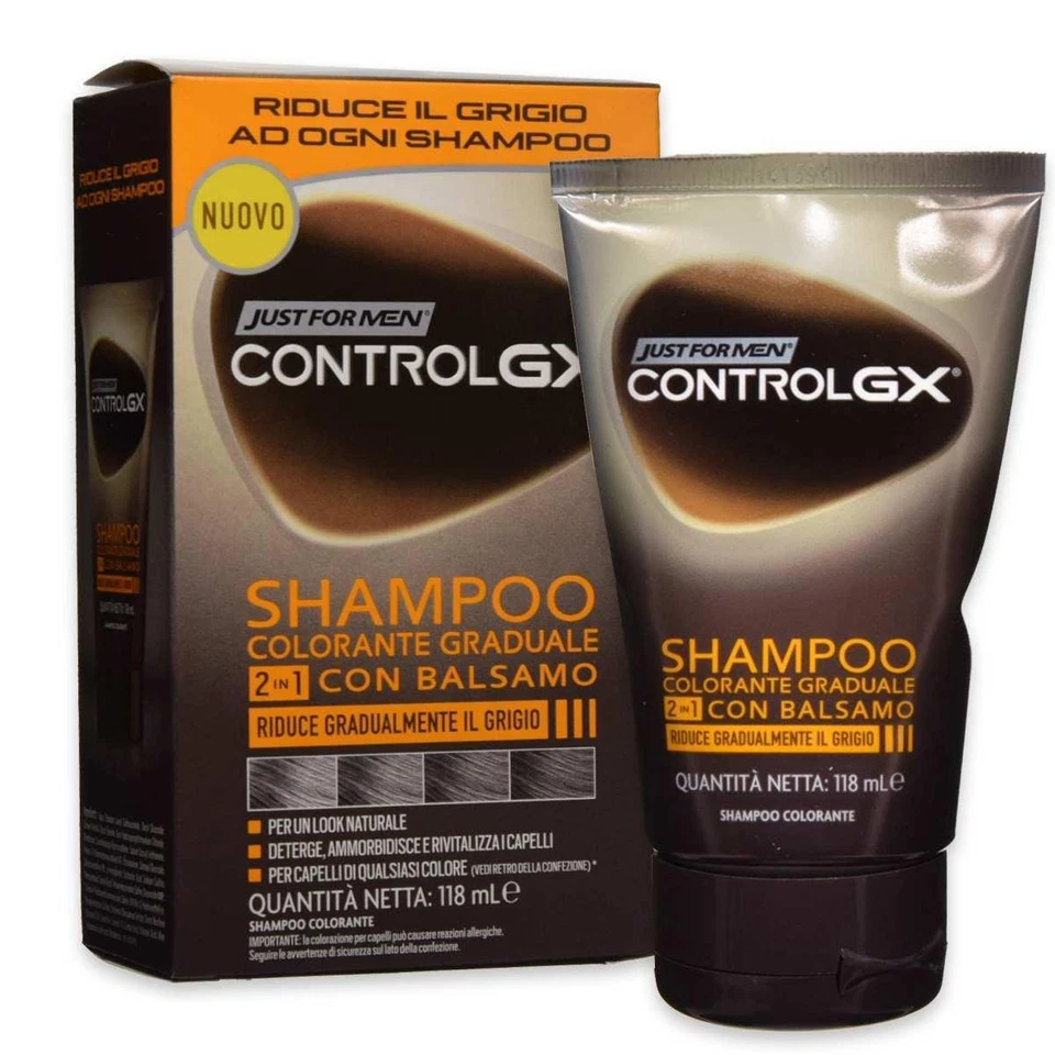 JFM Control GX 2 in 1 Shampoo Anti-Grey Dye Men 118ml - Image 1 of 1