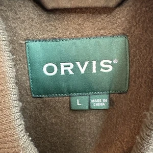 Orvis Weste Herren Large Wollmischung Wandern Schießen Jagd Full Zip braun oliv - Bild 1 von 1