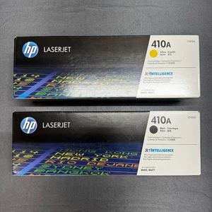 HP 410A (CF410A) Czarny toner Kaseta żółta CF412A Nowy zapieczętowany Oryginalny - Zdjęcie 1 z 4