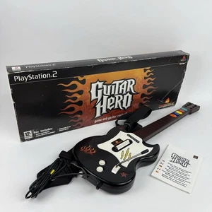 Sony PlayStation 2 PS2 Guitar Hero Black Octane Wired w/ Strap - Boxed, No Game# - Picture 1 of 6