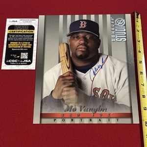 MO VAUGHN SIGNED 8x10 BOSTON RED SOX DONRUSS STUDIO CARD JSA - Picture 1 of 2