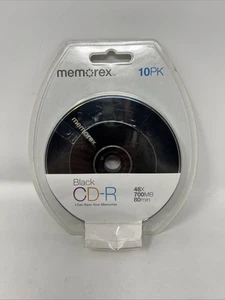 *** Memorex RECORDABLE CD-R BLACK 48X 700MB 80 MINUTES 10PACK NEW *** - Picture 1 of 2
