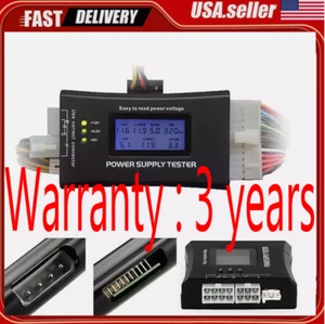 Power Supply Tester PC Computer LCD 20/24 PSU ATX BTX ITX SATA HDD Digital Pin 4 - Picture 1 of 9