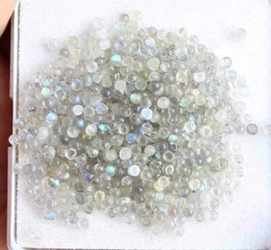 30.00 Ct 2 MM Round Shape Flashy Labradorite Cab/Cabochon Loose Gemstone Lot - Picture 1 of 3