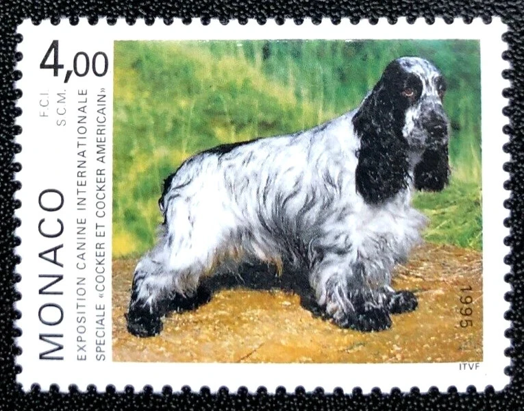 MÓNACO - 1995 Exposición Canina Spaniel #1940 - En muy buen estado MNH - Compra 5+ Mónaco envío gratuito Foto 1 de 1