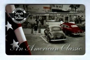 STEAK 'N SHAKE Classic Cars, American Flag 2015 Gift Card ( $0 ) - Picture 1 of 1