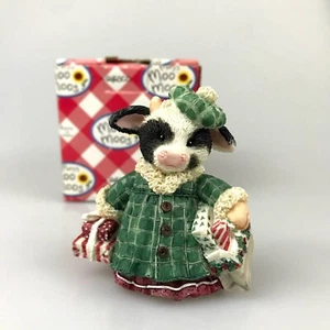 Cow Figurine Marys Moo Moos Christmas Shop Till Cows Come Home w/ Box Retired - Picture 1 of 6