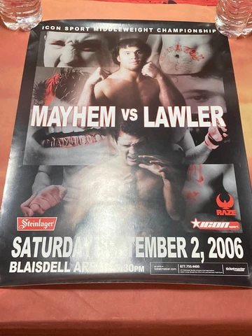 RARE ICON SPORTS SUPERBRAWL HAWAII POSTER UFC CHAMPS ROBBIE LAWLER Cover