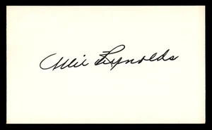 Allie Reynolds Index Card Auto Autograph *4 - Picture 1 of 2