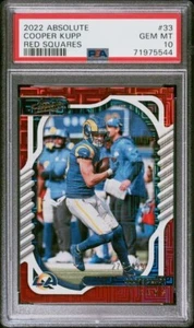 ⭐ POP 1 ⭐ Cooper Kupp 2022 Panini Football #33 Red Squares 279/499 Rams PSA 10 - Bild 1 von 2