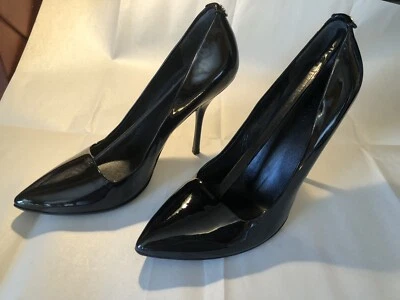 NEW! Gucci GG High Heel Patent Leather Black Pumps / Heels/ Shoes 37.5 / 7.5 B - Изображение 1 из 4