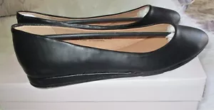 Justfab schwarze flache Schuhe Imogen Größe 8 Slipper neu im Karton - Bild 1 von 5