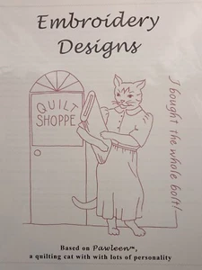 Pawleen Stickdesigns RW-1 Quilten Katze Donna Brennan 14 Grafiken 8-9" schwarz - Bild 1 von 4