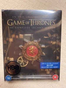 GAME OF THRONES THE COMPLETE SECOND SEASON UK EXCLUSIVE BLU RAY STEELBOOK - NEW - Picture 1 of 3