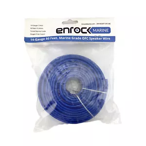 Enrock 50 Feet 14 AWG Gauge Marine Grade Flexible Speaker Audio Wire Cable - Picture 1 of 2