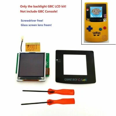GBC Nintendo Game Boy Color Backlight Backlit LCD Screen Kit BRIGHT + TOOLS! V2
