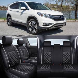 For Honda CRV CR-V Seat Cover Luxury Leather 5 Seat Front Rear Full Set Cushion