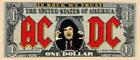 AC/DC Bank Note Dollar Bill - Woven Sew On Patch 6.5" x 2.5"