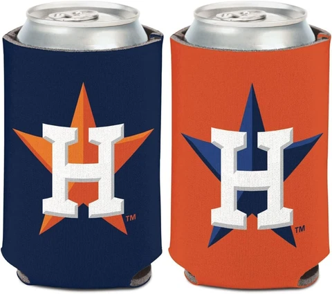 Houston Astros Logo Can Koozie Holder Collapsible Free Shipping! 2 Sides Cover