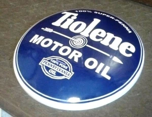 Tiolene Motor Oil Kuppel Schild Schwermetall Bar Shop Garage Büro - Bild 1 von 2