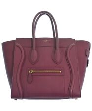 CELINE Luggage Micro Shopper Hand Bag Calf Leather Pink 2200388242087