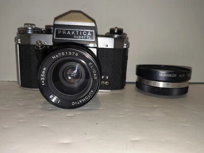 Cámara fotográfica Praxis Super TL 35 mm SLR + 2 lentes - Piezas y reparación LEER POR FAVOR Foto 1 de 4