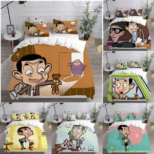 Mr Bean The Animated Series 3D Duvet Cover Bedding Set Pillowcase Quilt Single - Picture 1 of 30