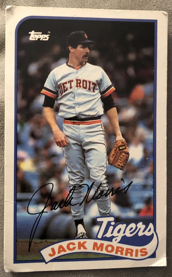1989 Topps Jack Morris Talk Collection Baseball Card 68 Low-Grade W Corner Dings - Image 1 of 2