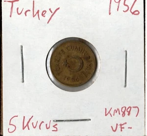 Moneda Türkiye 5 Kurus 1956 KM887 - Imagen 1 de 1