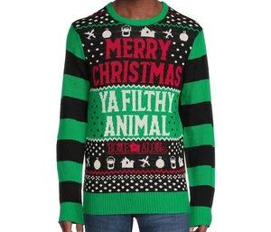 Home Alone "Merry Christmas Ya Filthy Animal" Ugly Christmas Sweater Strick Herren - Bild 1 von 2
