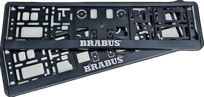 2x soportes de matrícula de licencias para Brabus estándar de la UE Mercedes - Imagen 1 de 4