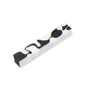 Acrylic Pen Blank, White and Black, Single Blank, Legacy Woodturning - Picture 1 of 6