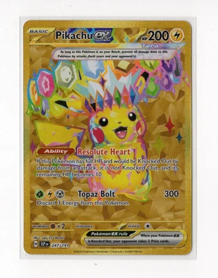 Pokemon TCG Surging Sparks Pikachu ex 247/191 NM - Image 1 of 2