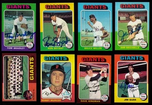 1975 Topps San Francisco Giants COMPLETE Team Set (23ct) w/5 SIGNED Ron Bryant - Picture 1 of 6