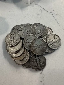 Liberty Walking Half Dollar - Roll - Mixed Dates/Condition - INV#7579 - Picture 1 of 2