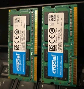 Crucial 4GB 8GB PC3L-12800 DDR3L 1600MHz Laptop SODIMM Memory RAM 1.35V 204pin - Picture 1 of 5