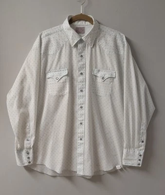 Винтажная жемчужная застежка H Bar C California 70-е с длинным хвостом 17,5 36 XL - Изображение 1 из 4