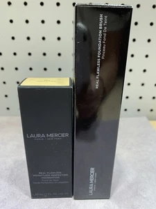 Real Flawless Weightless Perfecting Foundation 2W1 Macadamia Laura Mercier 1oz. - Picture 1 of 5