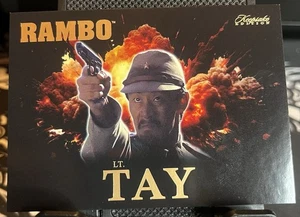 Rambo Lieutenant Tay kurze bedruckte Einlegestücke Farbe Explosion Andenken - Bild 1 von 2
