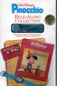 Orologio/libro/nastro audio ologramma 3D collezione Pinocchio di Walt Disney - Foto 1 di 2
