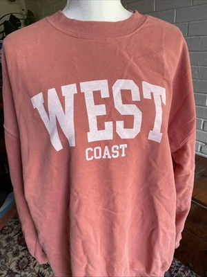 PINKLILY 女式西海岸运动衫大号超柔软杏子加州 — 第 1/4 张图片