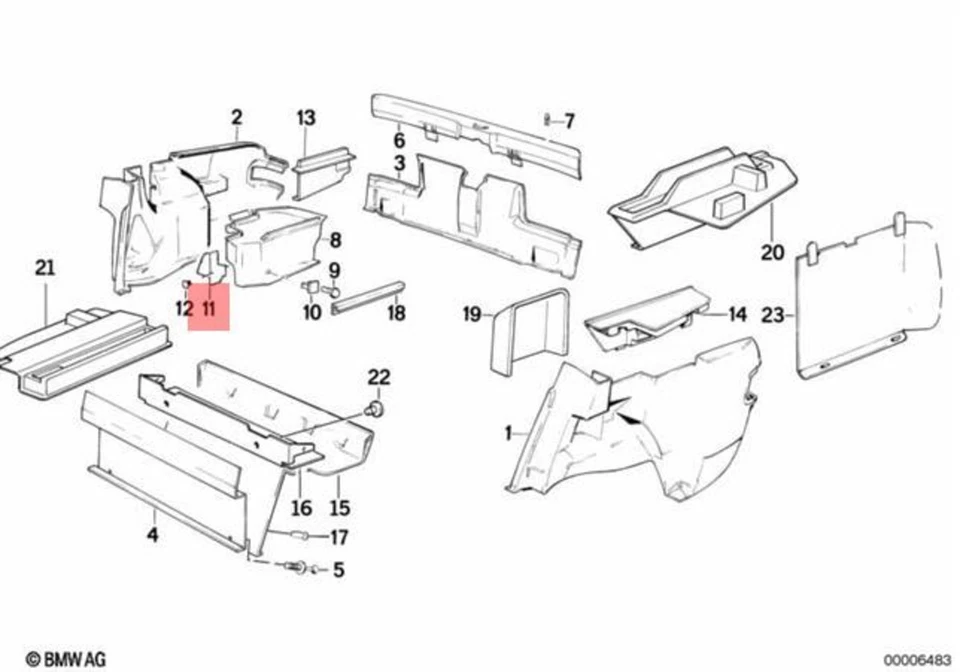 Genuine BMW M3 E30 316 316i 318i 318is 320i 323i Impact Protection 51471929449 - Image 1 of 1