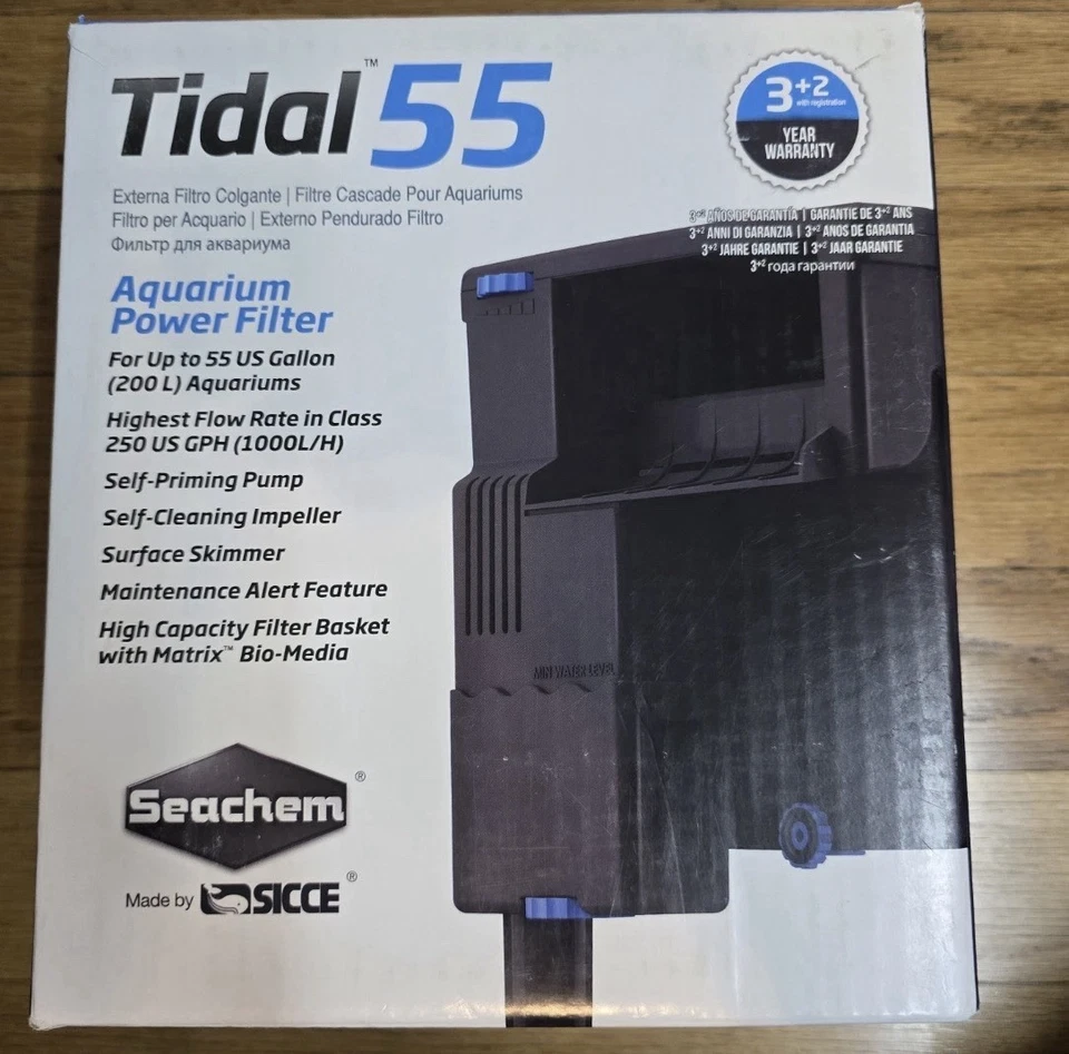 Filtro eléctrico para acuario Seachem Tidal 55 filtración integral de alta calidad Foto 1 de 1