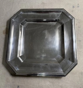 Bouilett Bourdelle Serving Tray Silver Plated Octagonal French Art Deco 12” - Picture 1 of 6