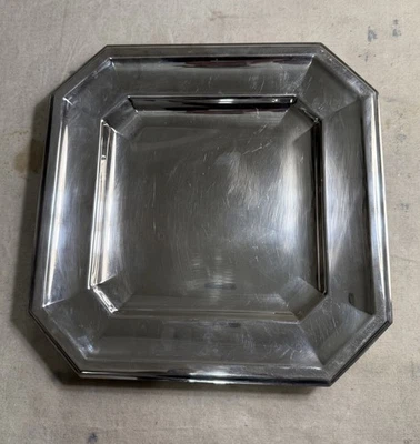 Bouilett Bourdelle Serving Tray Silver Plated Octagonal French Art Deco 12” - Image 1 of 4
