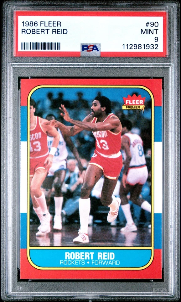 1986 FLEER #90 ROBERT REID PSA MINT 9 - Image 1 of 2