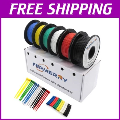 Electrical Tinned Copper Wire 14 AWG 25ft 6 Colors - Image 1 of 4